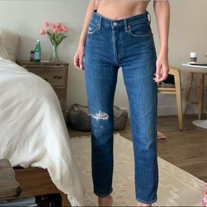 Liya high rise classic fit crop jeans